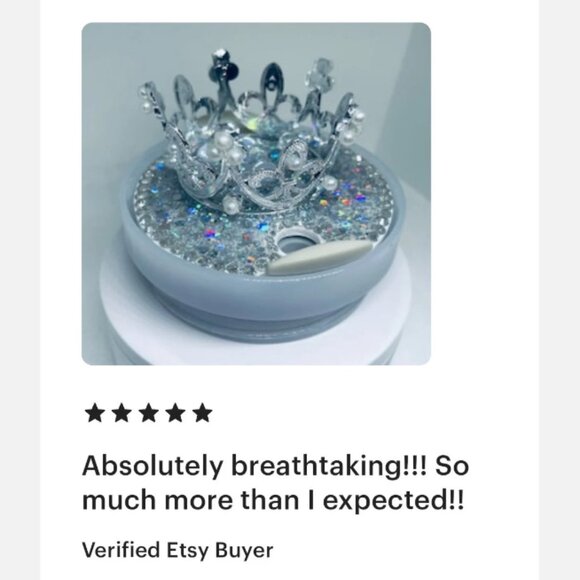 Rhinestone Crown Topper that fit Stanley x Love Shack Fancy Tumbler Lids - Picture 10 of 14